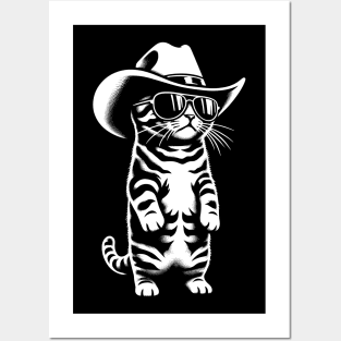 Cat Cowboy Cowgirl Country Western Funny Cat Posters and Art